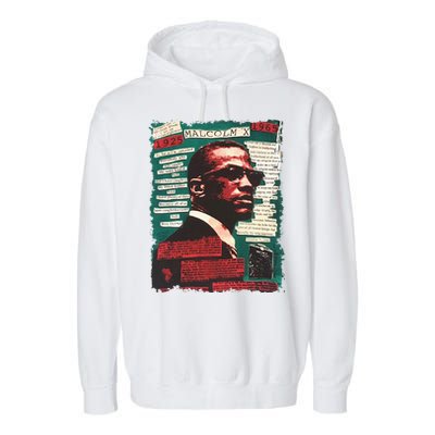 Malcolm X Lover Garment-Dyed Fleece Hoodie