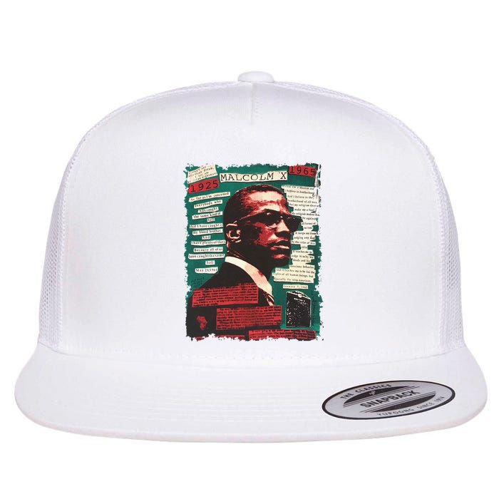 Malcolm X Lover Flat Bill Trucker Hat