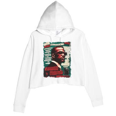 Malcolm X Lover Crop Fleece Hoodie