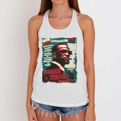 Malcolm X Lover Women's Knotted Racerback Tank