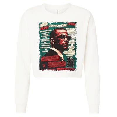Malcolm X Lover Cropped Pullover Crew