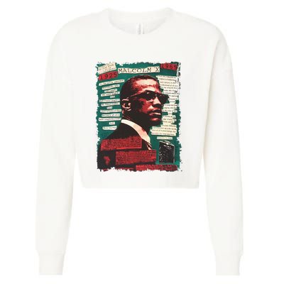 Malcolm X Lover Cropped Pullover Crew