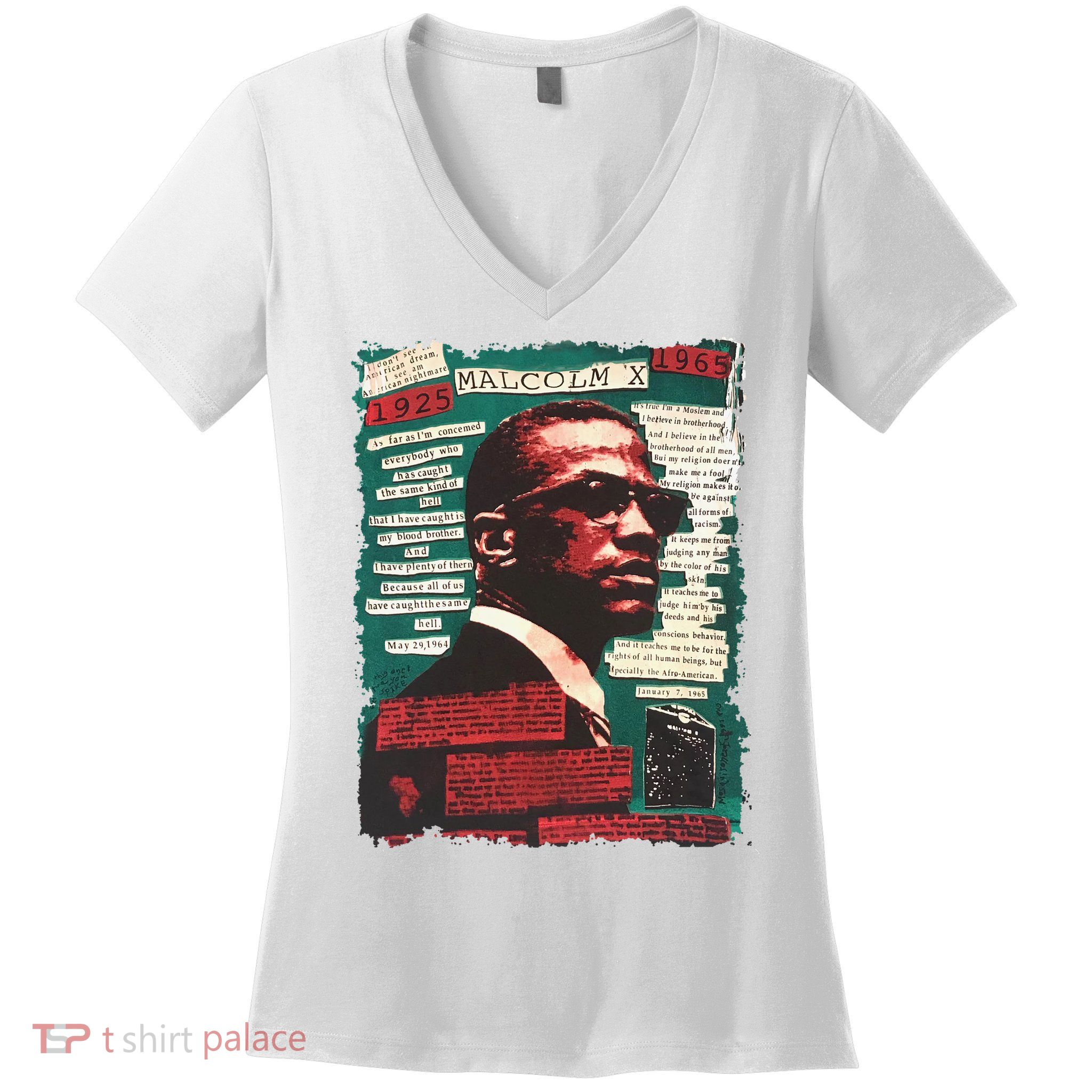 Malcolm X Lover Women's V-Neck T-Shirt