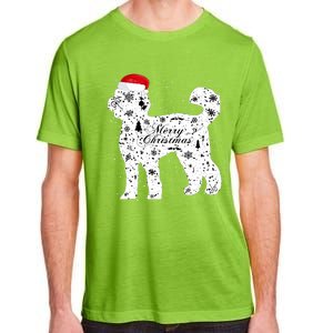 Merry Xmas Labradoodle Dog Christmas Adult ChromaSoft Performance T-Shirt