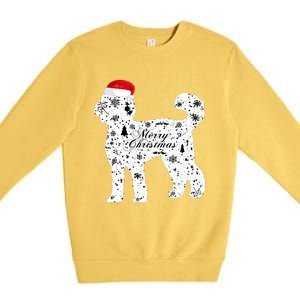 Merry Xmas Labradoodle Dog Christmas Premium Crewneck Sweatshirt