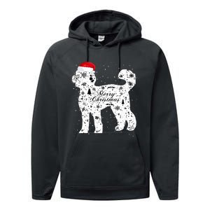 Merry Xmas Labradoodle Dog Christmas Performance Fleece Hoodie