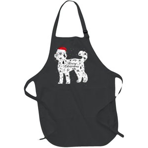 Merry Xmas Labradoodle Dog Christmas Full-Length Apron With Pockets