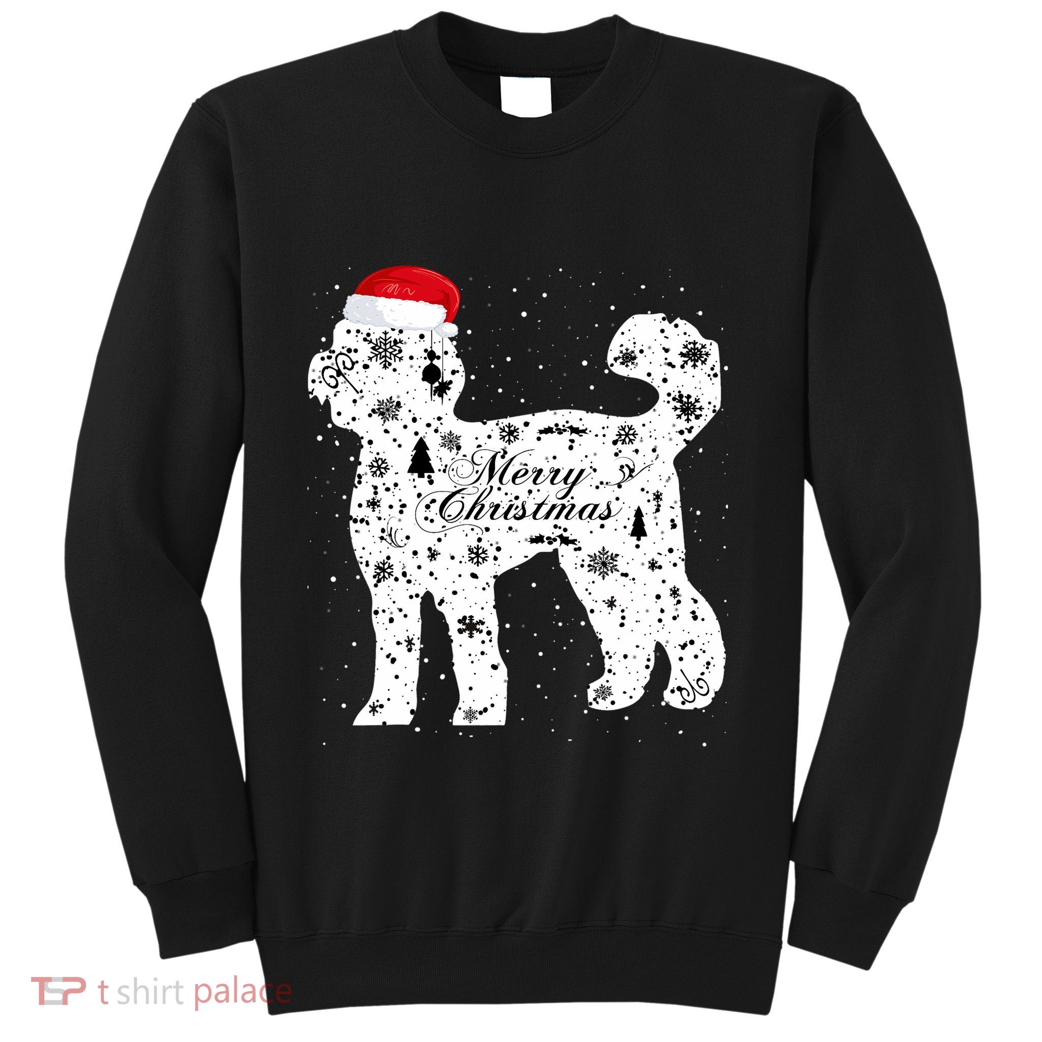 Merry Xmas Labradoodle Dog Christmas Sweatshirt