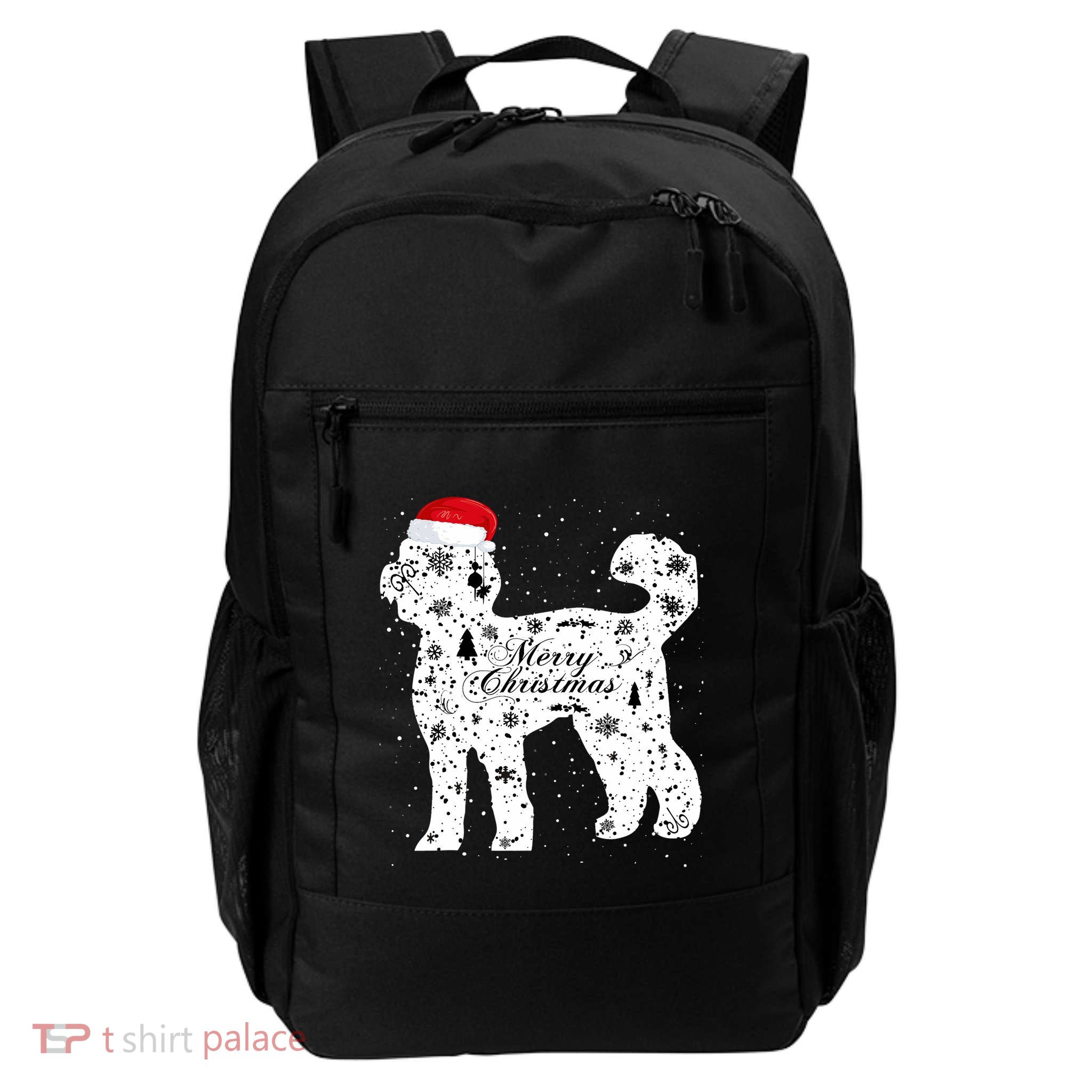 Merry Xmas Labradoodle Dog Christmas Backpack