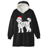 Merry Xmas Labradoodle Dog Christmas Hooded Wearable Blanket