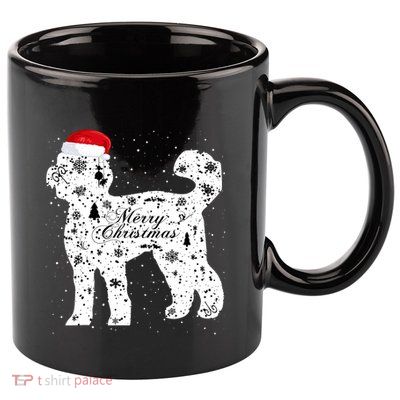 Merry Xmas Labradoodle Dog Christmas 11oz C Handle Ceramic Mug
