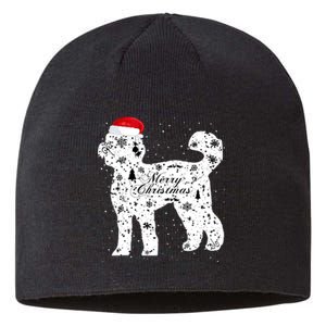 Merry Xmas Labradoodle Dog Christmas Sustainable Beanie