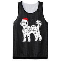 Merry Xmas Labradoodle Dog Christmas Mesh Reversible Basketball Jersey Tank