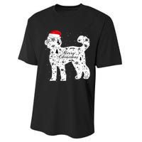 Merry Xmas Labradoodle Dog Christmas Performance Sprint T-Shirt