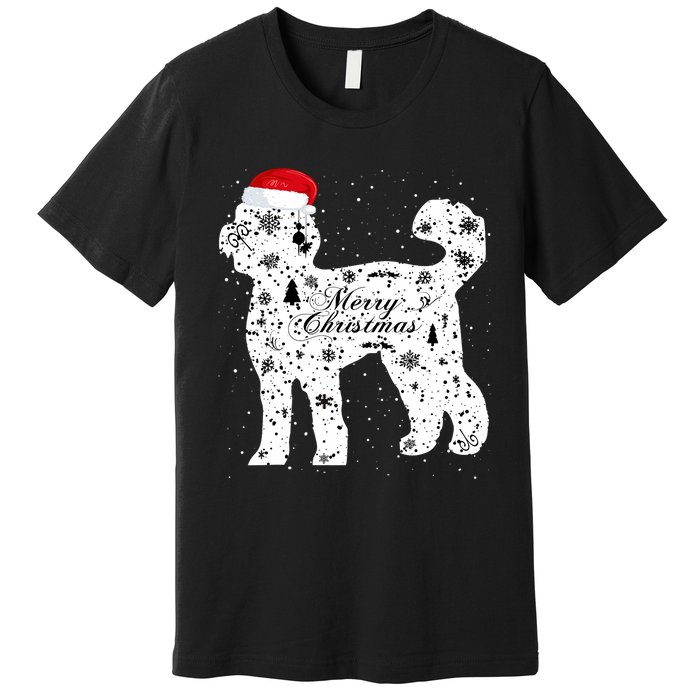 Merry Xmas Labradoodle Dog Christmas Premium T-Shirt