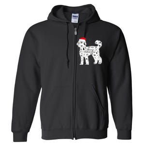 Merry Xmas Labradoodle Dog Christmas Full Zip Hoodie