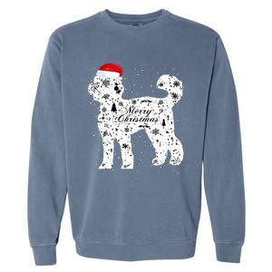 Merry Xmas Labradoodle Dog Christmas Garment-Dyed Sweatshirt