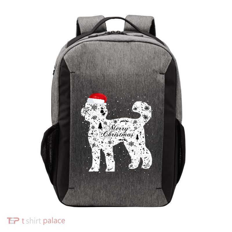 Merry Xmas Labradoodle Dog Christmas Vector Backpack