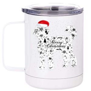 Merry Xmas Labradoodle Dog Christmas 12 oz Stainless Steel Tumbler Cup