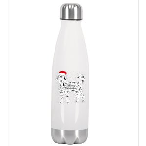 Merry Xmas Labradoodle Dog Christmas Stainless Steel Insulated Water Bottle