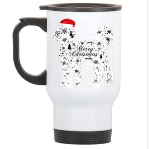 Merry Xmas Labradoodle Dog Christmas Stainless Steel Travel Mug