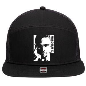 Malcolm X 7 Panel Mesh Trucker Snapback Hat