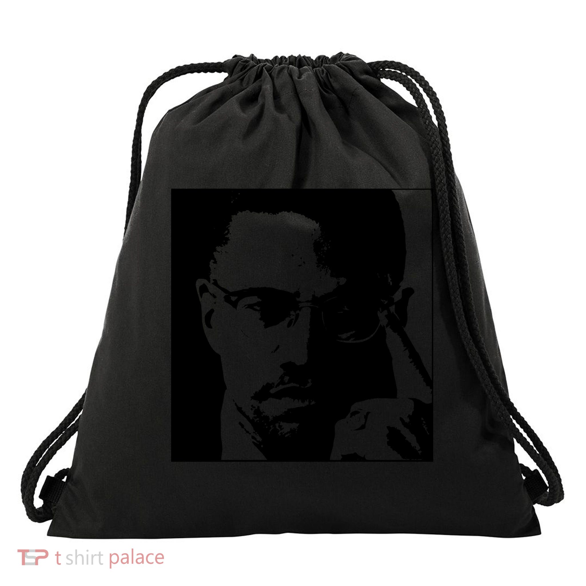 Malcolm X Drawstring Bag