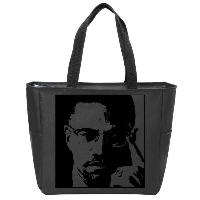 Malcolm X Zip Tote Bag