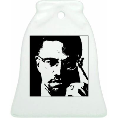 Malcolm X Ceramic Bell Ornament