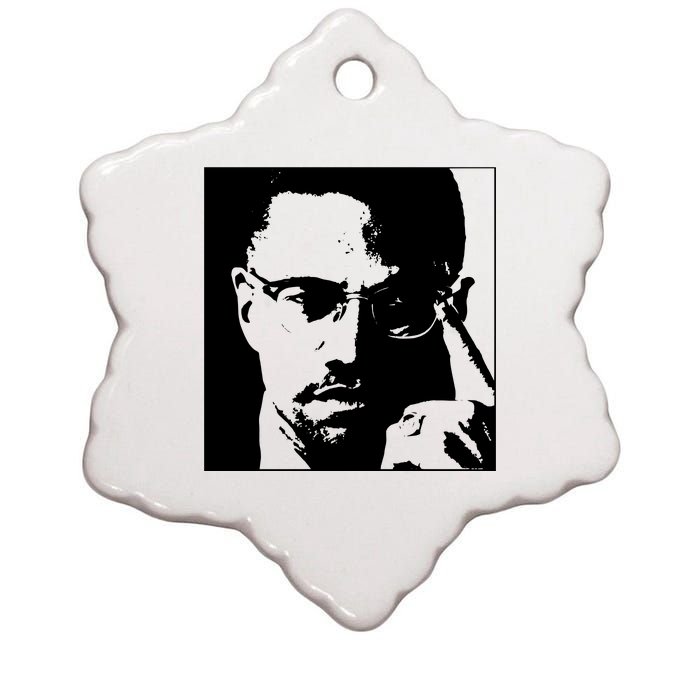 Malcolm X Ceramic Star Ornament