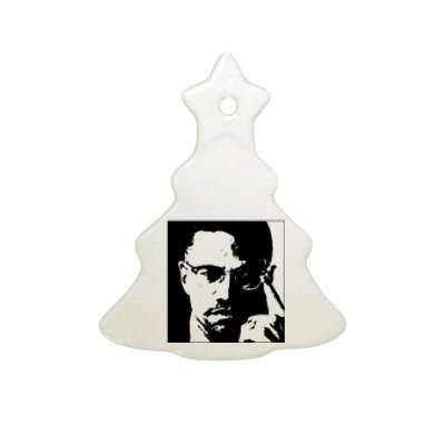 Malcolm X Ceramic Tree Ornament