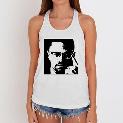 Malcolm X Women's Knotted Racerback Tank