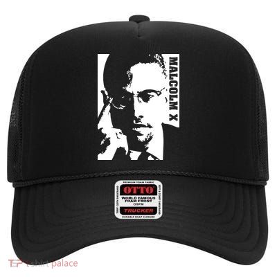 Malcolm X High Crown Mesh Back Trucker Hat