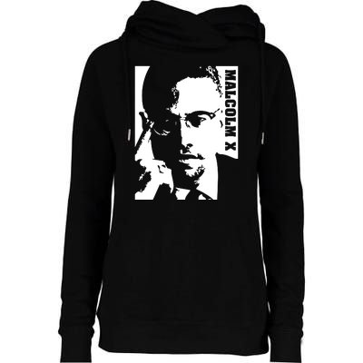 Malcolm X Womens Funnel Neck Pullover Hood