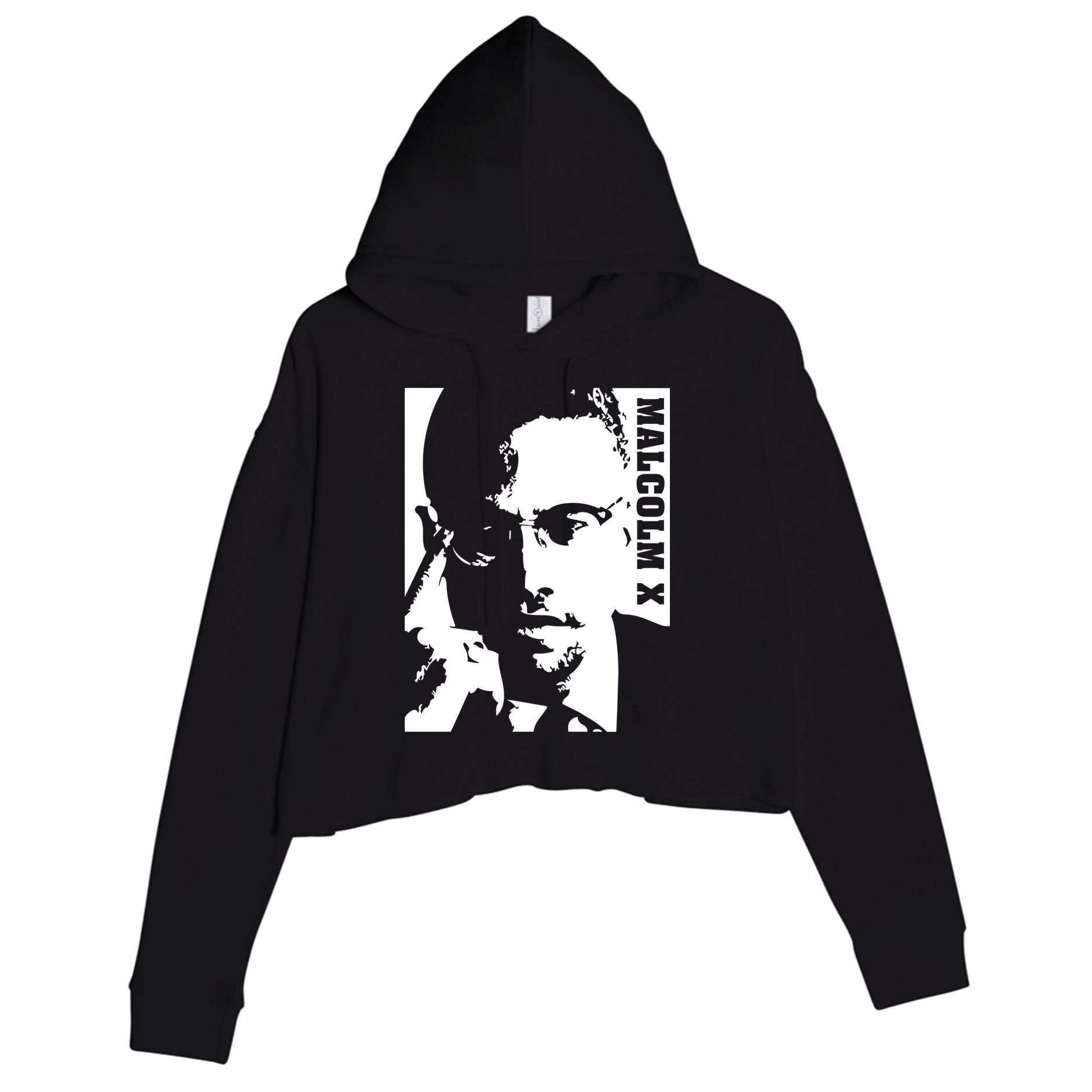 Malcolm X Crop Fleece Hoodie