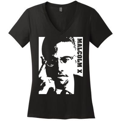 Malcolm X Women's V-Neck T-Shirt