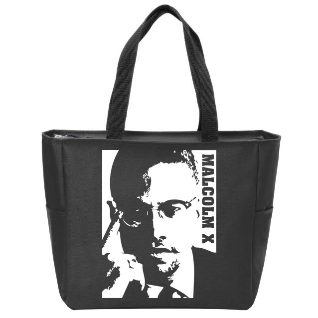 Malcolm X Zip Tote Bag