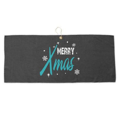 Merry Xmas | Merry Christmas Large Microfiber Waffle Golf Towel