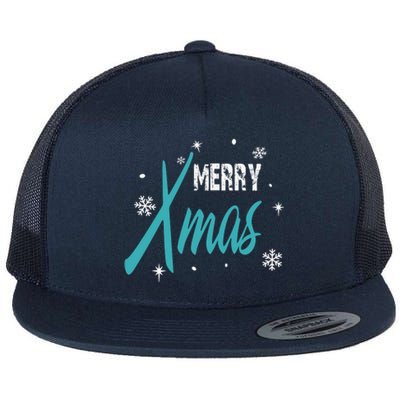 Merry Xmas | Merry Christmas Flat Bill Trucker Hat