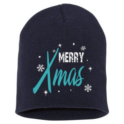 Merry Xmas | Merry Christmas Short Acrylic Beanie