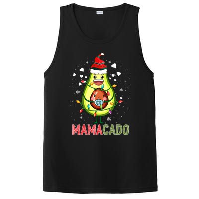 Mamacado Xmas Mama Santa Avocado Pregnancy Announcet Gift PosiCharge Competitor Tank