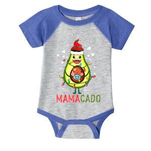 Mamacado Xmas Mama Santa Avocado Pregnancy Announcet Gift Infant Baby Jersey Bodysuit