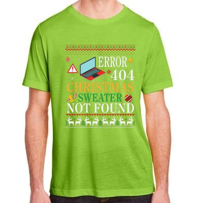 Merry Xmas Noel Day Error 404 Christmas Sweater Not Found Adult ChromaSoft Performance T-Shirt