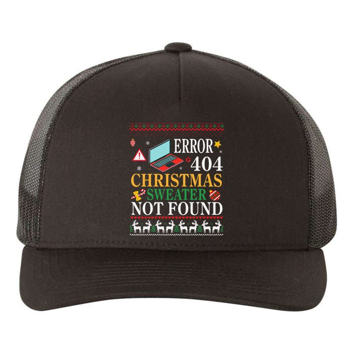 Merry Xmas Noel Day Error 404 Christmas Sweater Not Found Yupoong Adult 5-Panel Trucker Hat