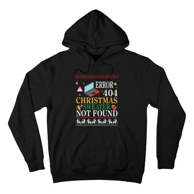 Merry Xmas Noel Day Error 404 Christmas Sweater Not Found Hoodie