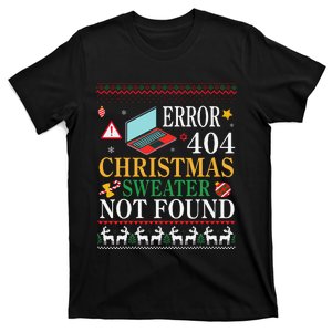 Merry Xmas Noel Day Error 404 Christmas Sweater Not Found T-Shirt