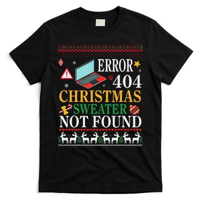 Merry Xmas Noel Day Error 404 Christmas Sweater Not Found T-Shirt