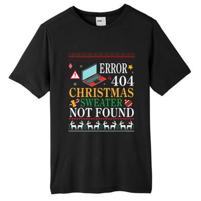 Merry Xmas Noel Day Error 404 Christmas Sweater Not Found Tall Fusion ChromaSoft Performance T-Shirt