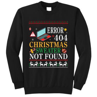 Merry Xmas Noel Day Error 404 Christmas Sweater Not Found Tall Sweatshirt