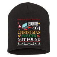 Merry Xmas Noel Day Error 404 Christmas Sweater Not Found Short Acrylic Beanie